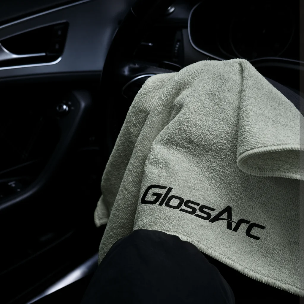 Warp-knit microfiber cleaning towel